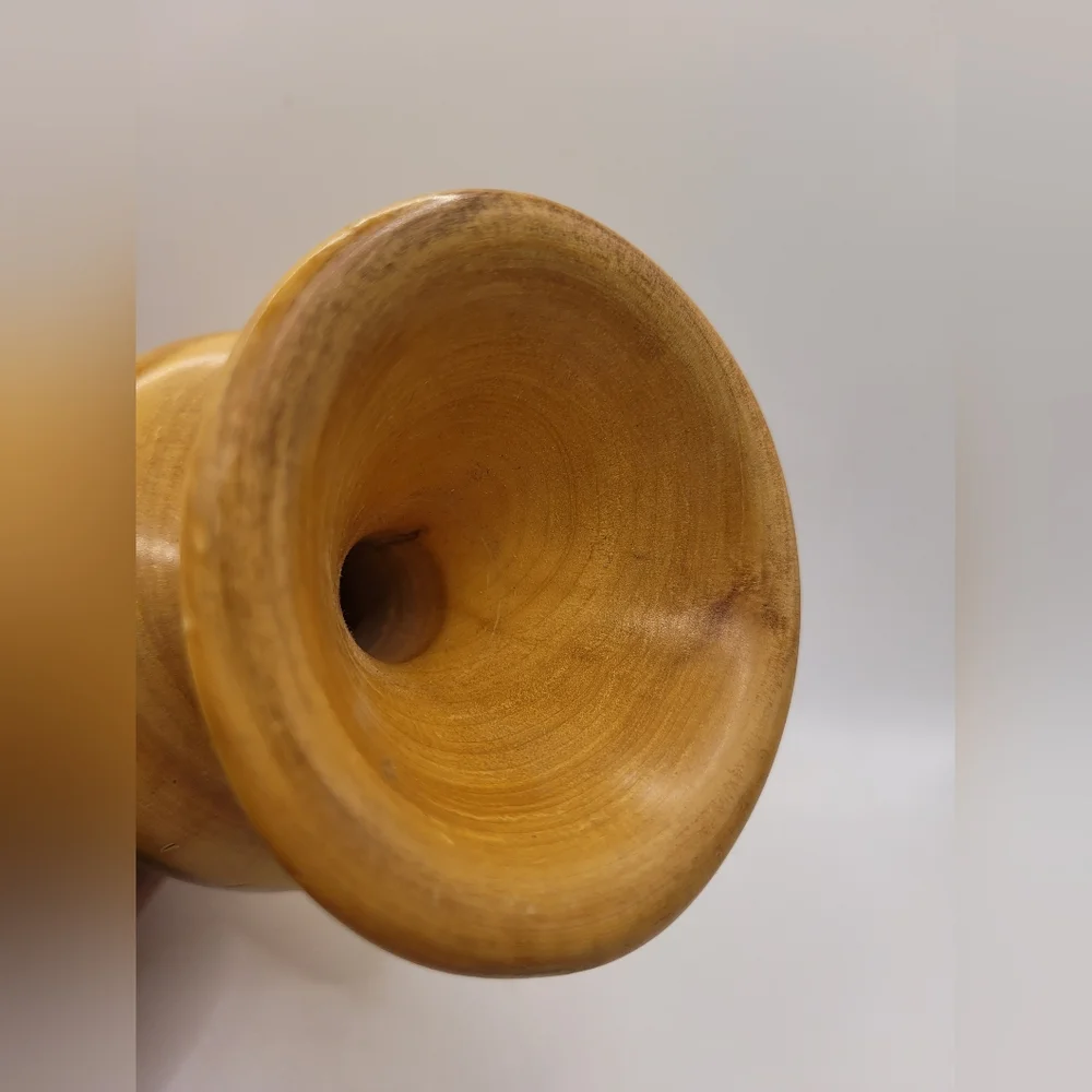 Vintage Handmade Wood Vase